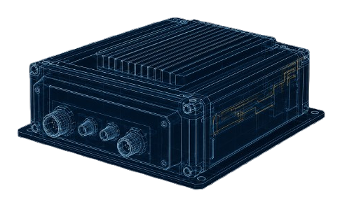 Precision wireframe edge gateway representing one connected product.